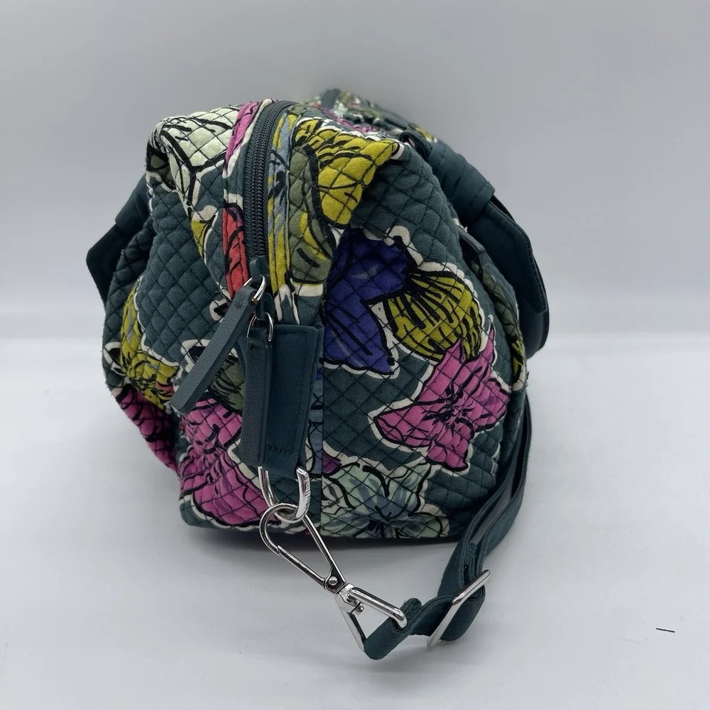 Vera Bradley Falling Flowers Multi-Strap Duffel Bag 21605-112 Quilted Tote Bag